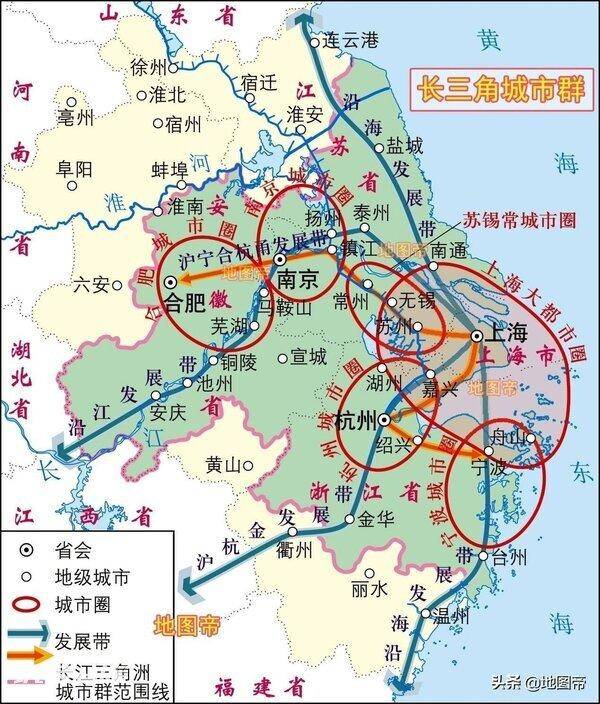 长江三角洲地理位置和范围(长三角地区包括哪几个城市)-图片10